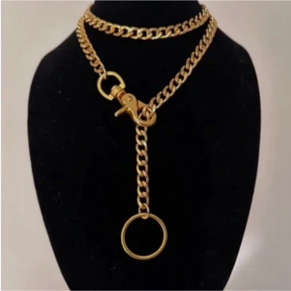 NWOB Loop Choker Gold Wrap Necklace by Luneprint - Picture 1 of 4